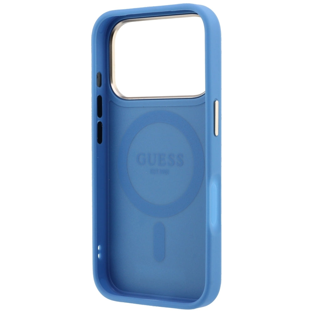 Husa de protectie Guess Ring Stand 360 compatibil cu iPhone 18 Pro Max / iPhone 17 Pro Max, Albastru