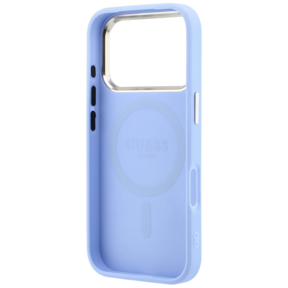 Husa de protectie Guess Saffiano compatibil cu iPhone 18 Pro Max / iPhone 17 Pro Max, Albastru