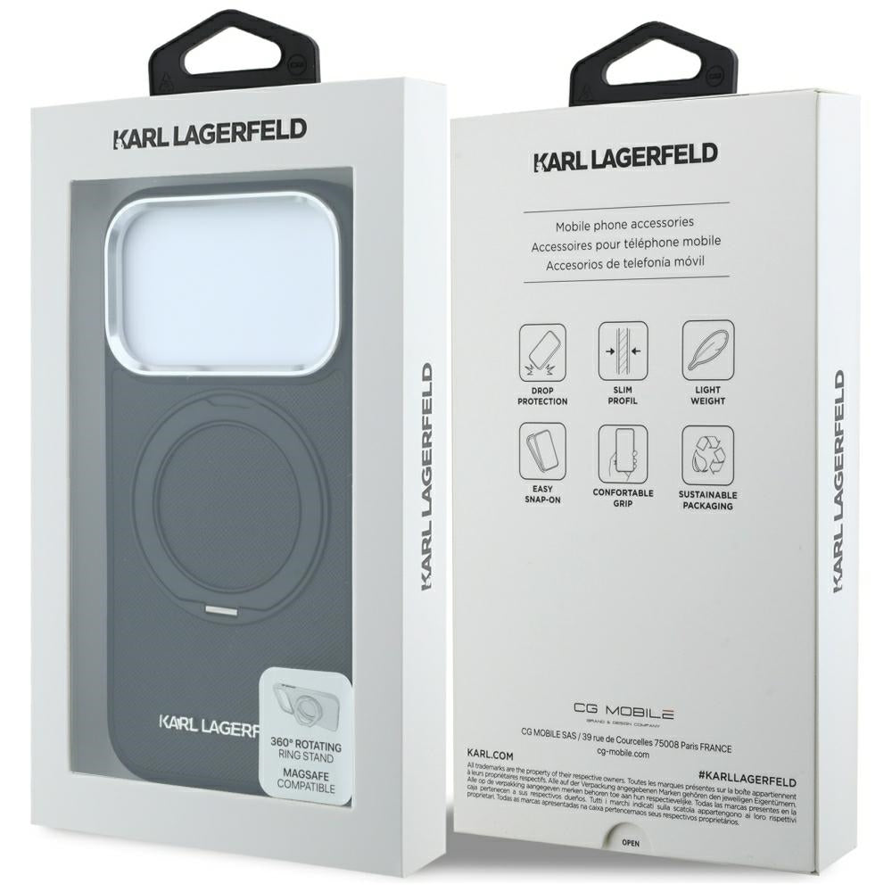 Husa de protectie Karl Lagerfeld compatibil cu iPhone 17 Pro Max / iPhone 18 Pro Max, Negru