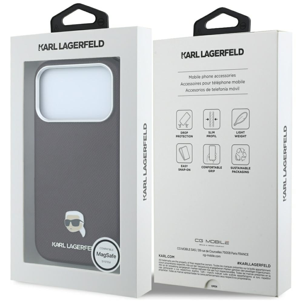 Husa de protectie Karl Lagerfeld compatibil cu iPhone 18 Pro Max / iPhone 17 Pro Max, Bordo