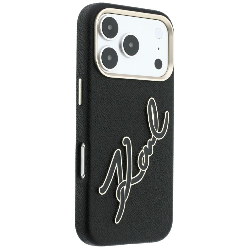 Husa de protectie Karl Lagerfeld compatibil cu iPhone 17 Pro / iPhone 18 Pro, Negru
