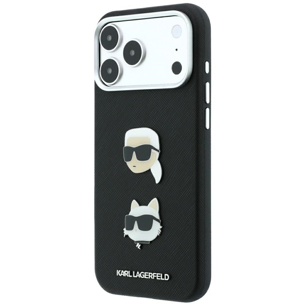Husa de protectie Karl Lagerfeld Saffiano compatibil cu iPhone 18 Pro / iPhone 17 Pro, Negru