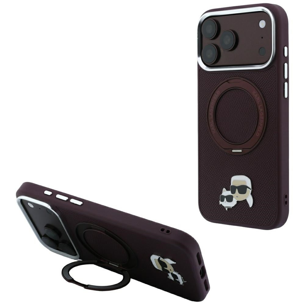 Husa de protectie Karl Lagerfeld compatibil cu iPhone 17 Pro Max / iPhone 18 Pro Max, Bordo