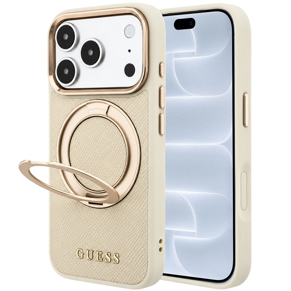 Husa de protectie Guess compatibil cu iPhone 17 Pro / iPhone 18 Pro, Bej
