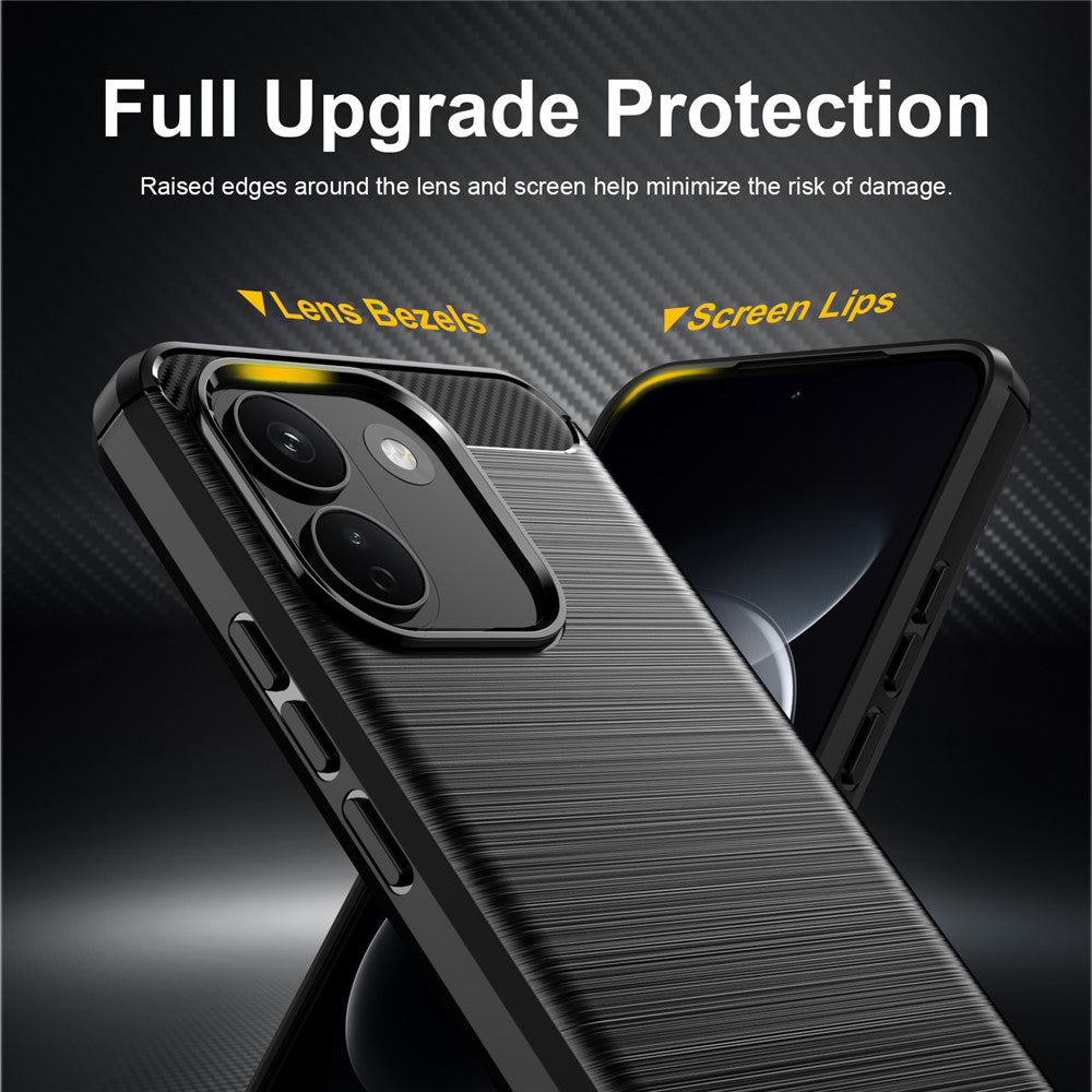 Husa de protectie Techsuit Carbon Silicone compatibil cu Xiaomi Redmi Note 17 Pro Max, Negru