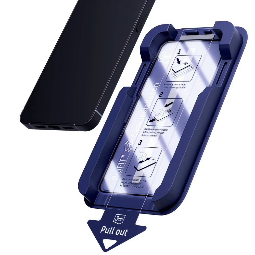 Folie de protectie 3mk HardGlass Max compatibil cu iPhone 17 Pro / iPhone 18 Pro, Negru