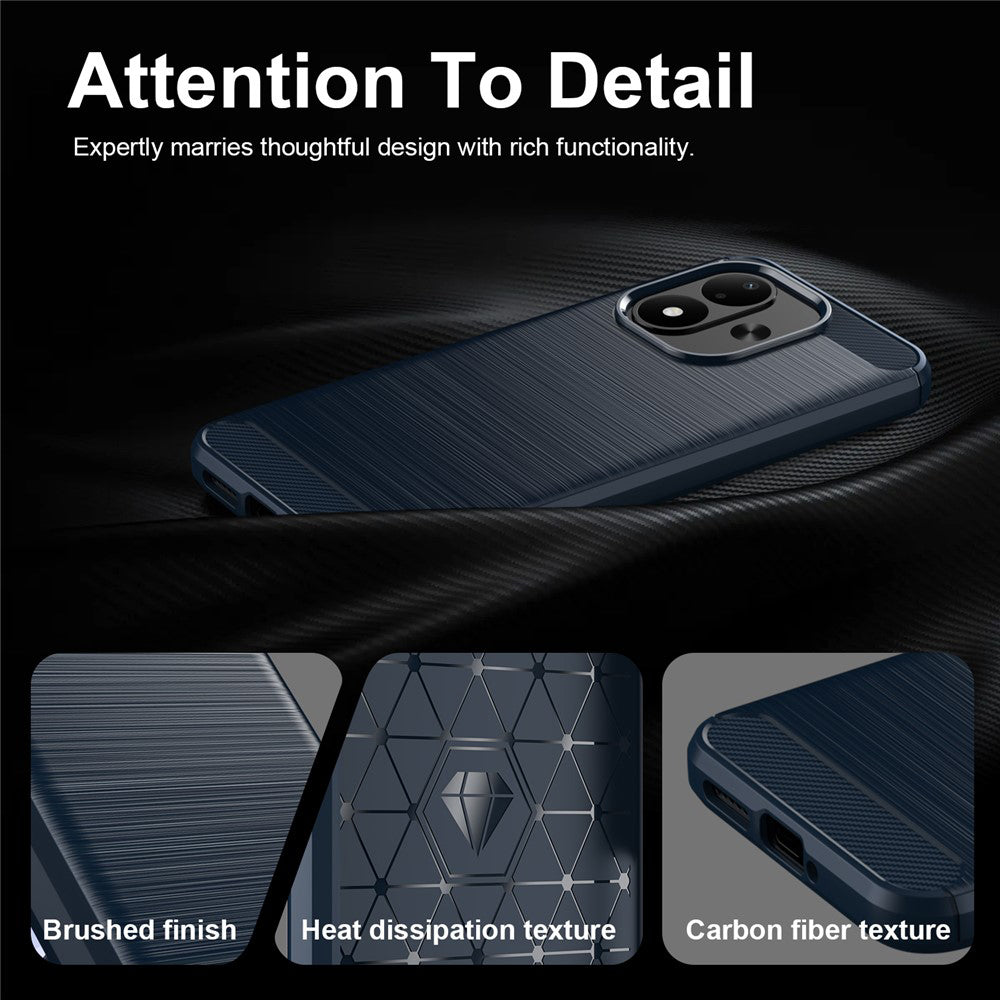 Husa de protectie Techsuit Carbon Silicone compatibil cu Xiaomi Redmi Note 17 4G / Redmi Note 17 5G, Albastru