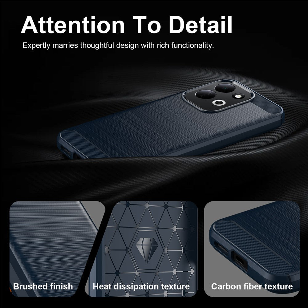 Husa de protectie Techsuit Carbon Silicone compatibil cu Xiaomi Redmi 17 4G / Redmi 17 5G, Albastru