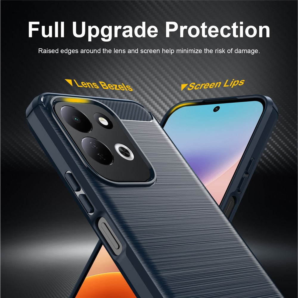 Husa de protectie Techsuit Carbon Silicone compatibil cu Xiaomi Redmi 17 4G / Redmi 17 5G, Albastru