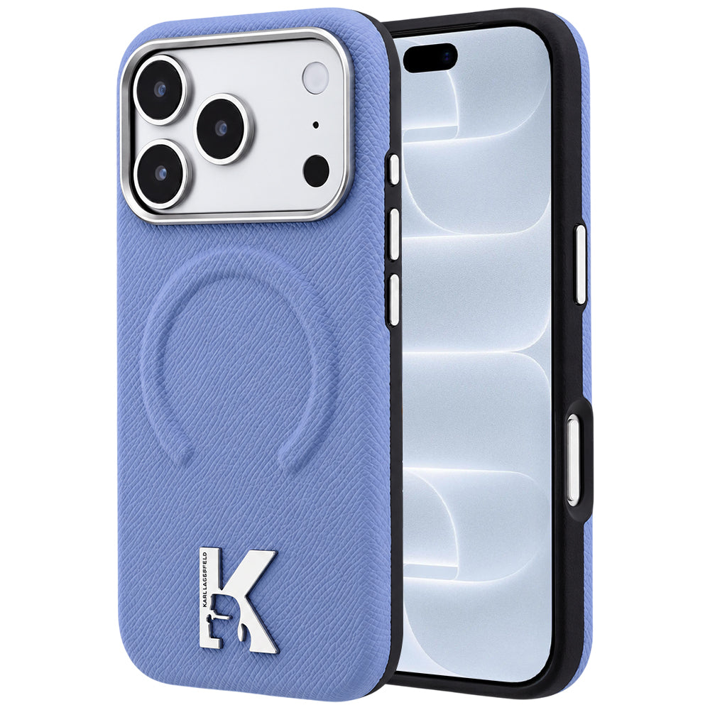 Husa de protectie Karl Lagerfeld compatibil cu iPhone 18 Pro / iPhone 17 Pro, Albastru