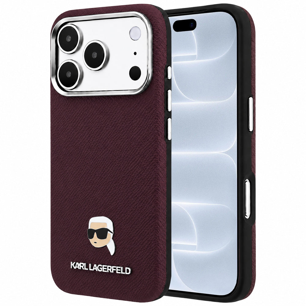 Husa de protectie Karl Lagerfeld compatibil cu iPhone 18 Pro / iPhone 17 Pro, Bordo