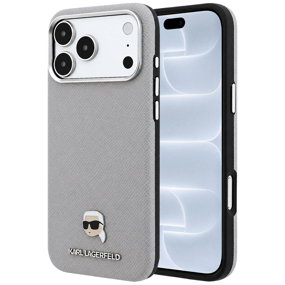 Husa de protectie Karl Lagerfeld compatibil cu iPhone 18 Pro / iPhone 17 Pro, Gri