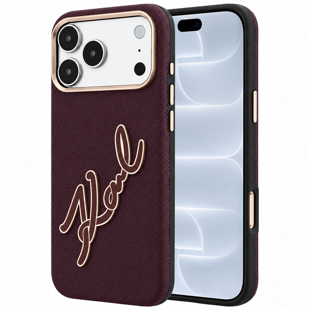 Husa de protectie Karl Lagerfeld compatibil cu iPhone 17 Pro / iPhone 18 Pro, Bordo