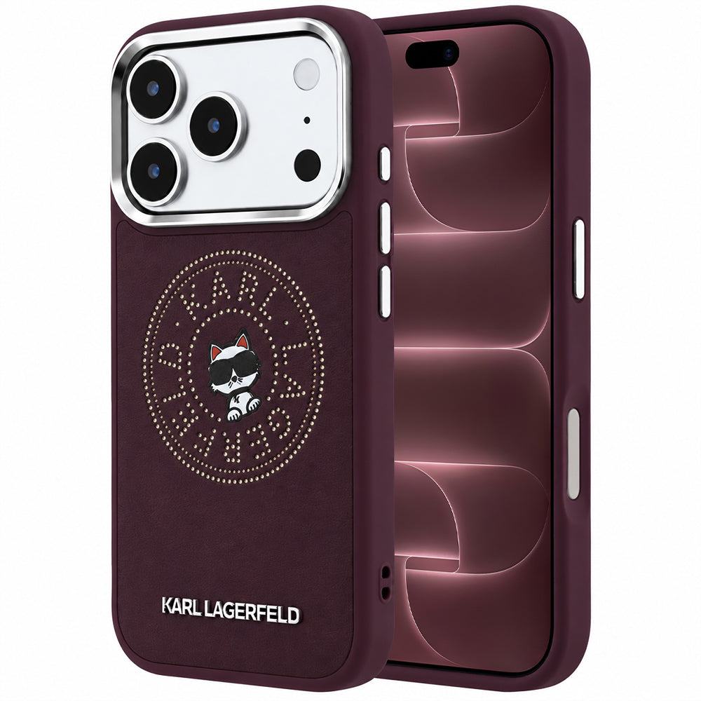 Husa de protectie Karl Lagerfeld compatibil cu iPhone 18 Pro Max / iPhone 17 Pro Max, Bordo