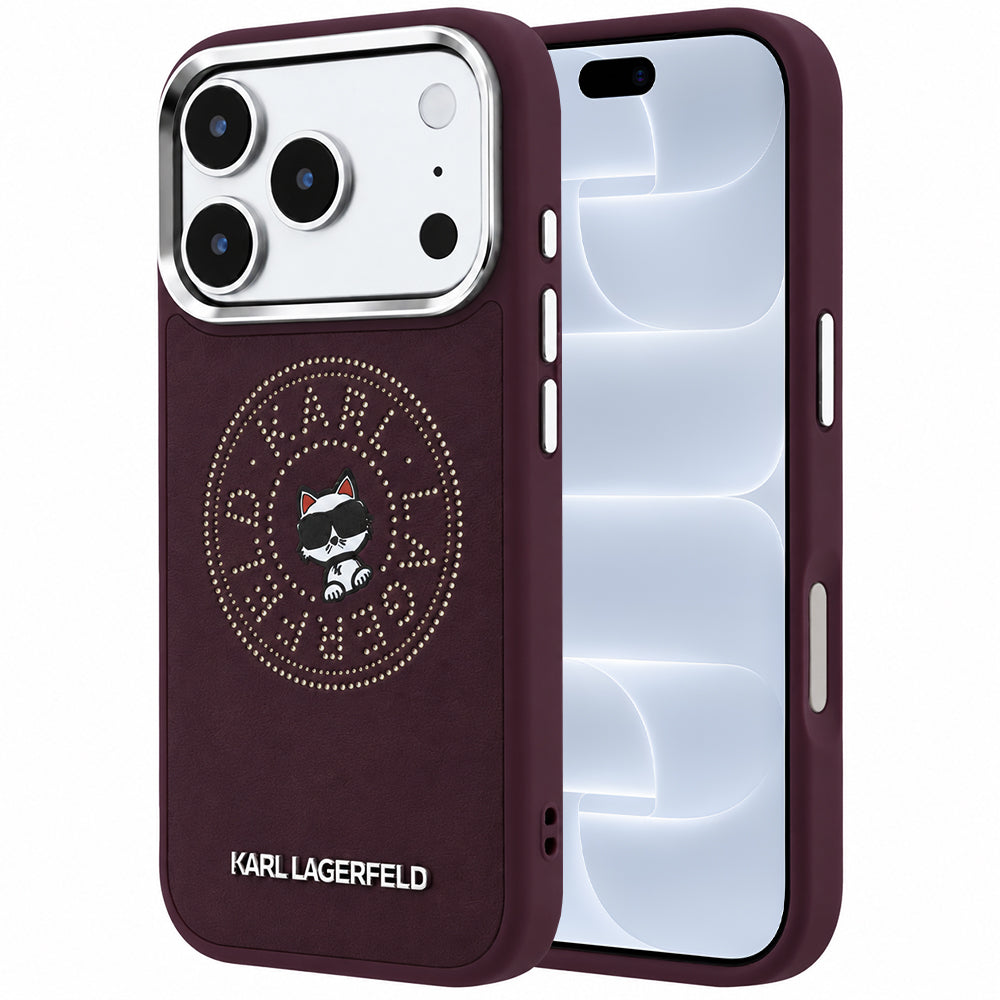Husa de protectie Karl Lagerfeld compatibil cu iPhone 18 Pro / iPhone 17 Pro, Roșu Inchis