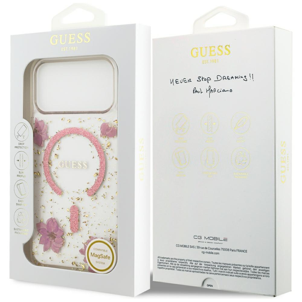 Guess védőtok iPhone 18 Pro / iPhone 17 Pro készülékhez, rózsaszín
