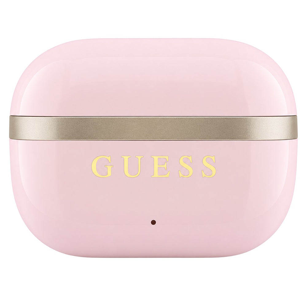 Casti In-ear, BT, TWS - Guess Glossy Gold Line Classic (GUTWSN2HGGSP) - Pink