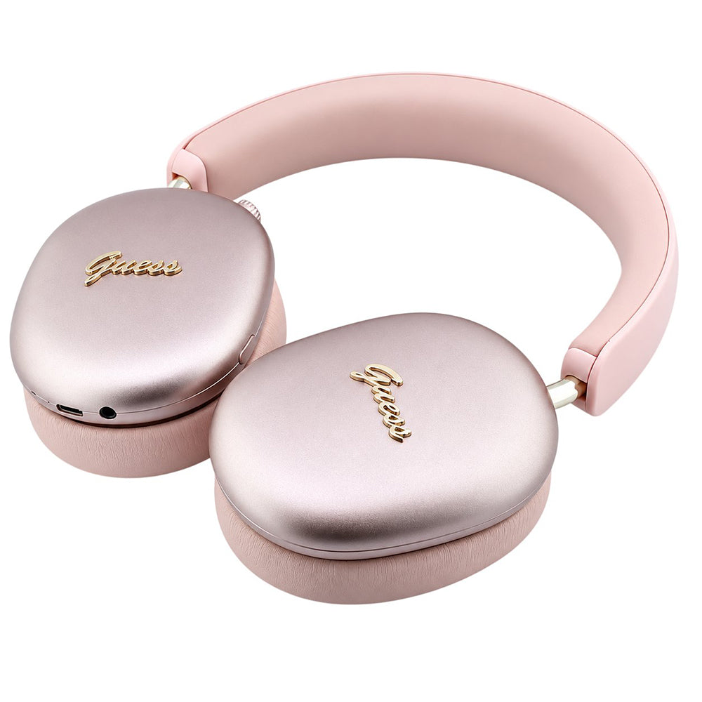 Casti Wireless Guess Metal Script Logo (GUBHP10HMBSP), BT 5.4, ENC, Roz
