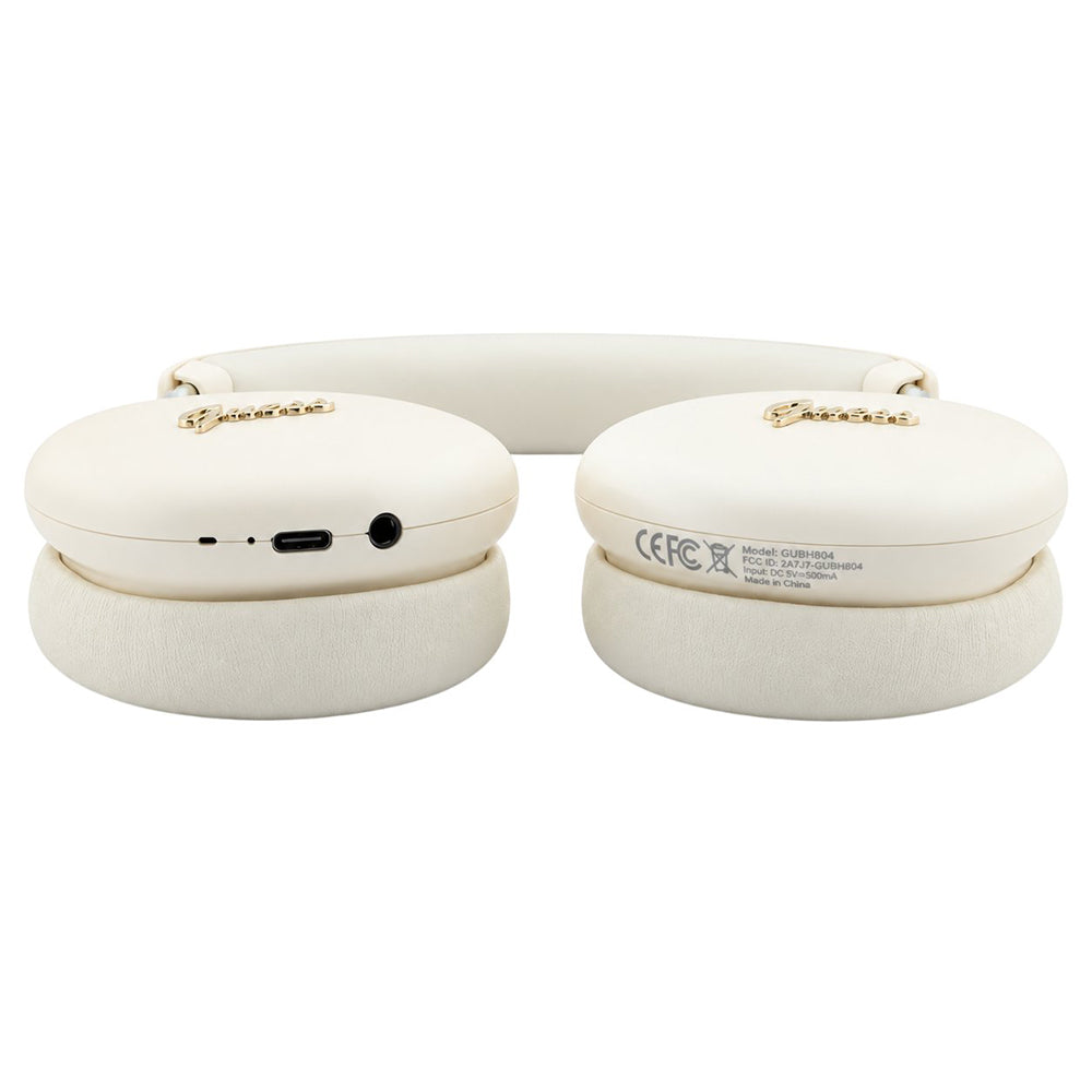 Casti Wireless Guess Metal Script Logo (GUBHP10HMBSE), BT 5.4, ENC, Bej