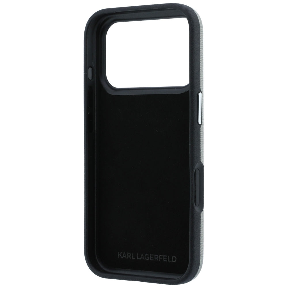 Husa de protectie Karl Lagerfeld Saffiano compatibil cu iPhone 18 Pro / iPhone 17 Pro, Gri