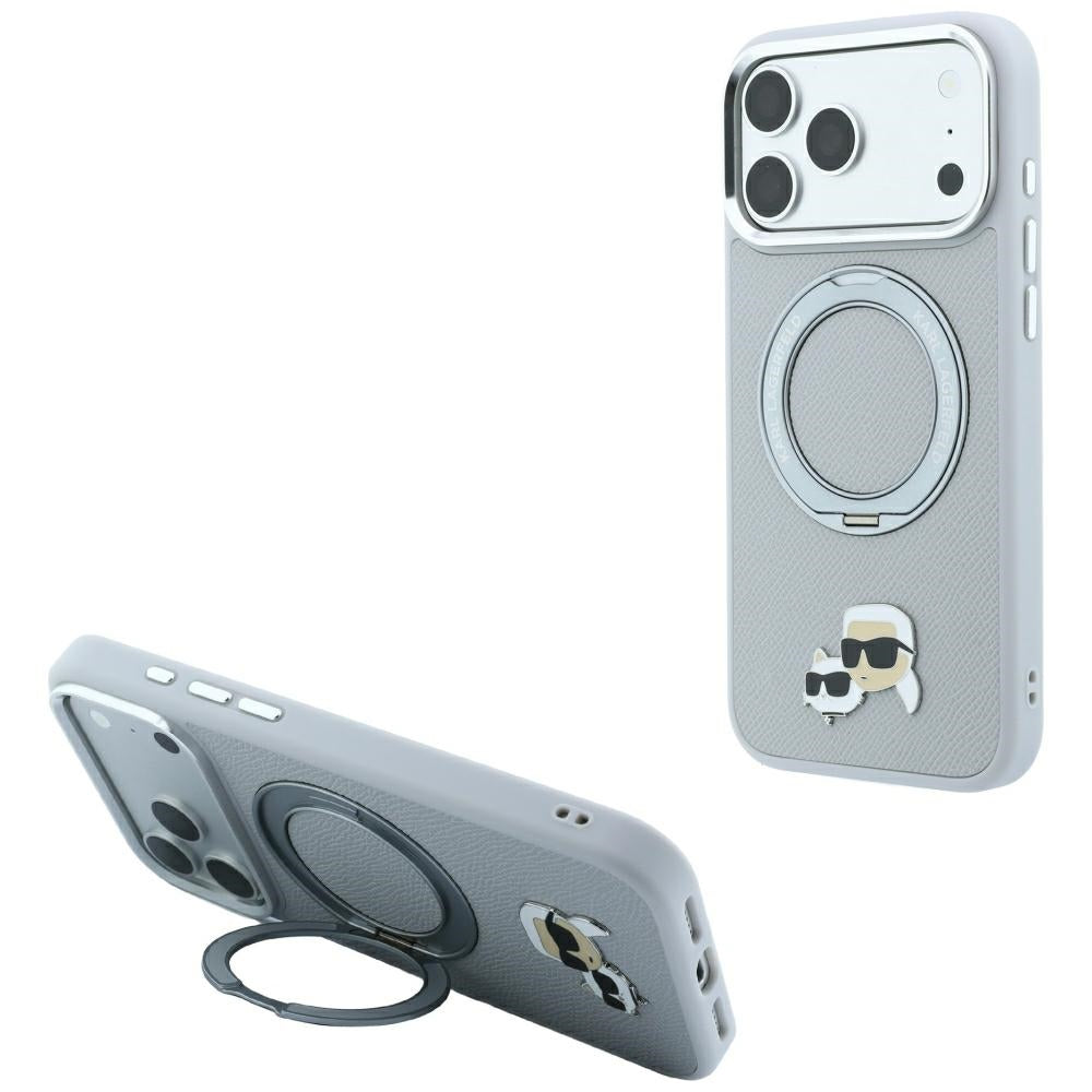 Husa de protectie Karl Lagerfeld compatibil cu iPhone 17 Pro Max / iPhone 18 Pro Max, Gri