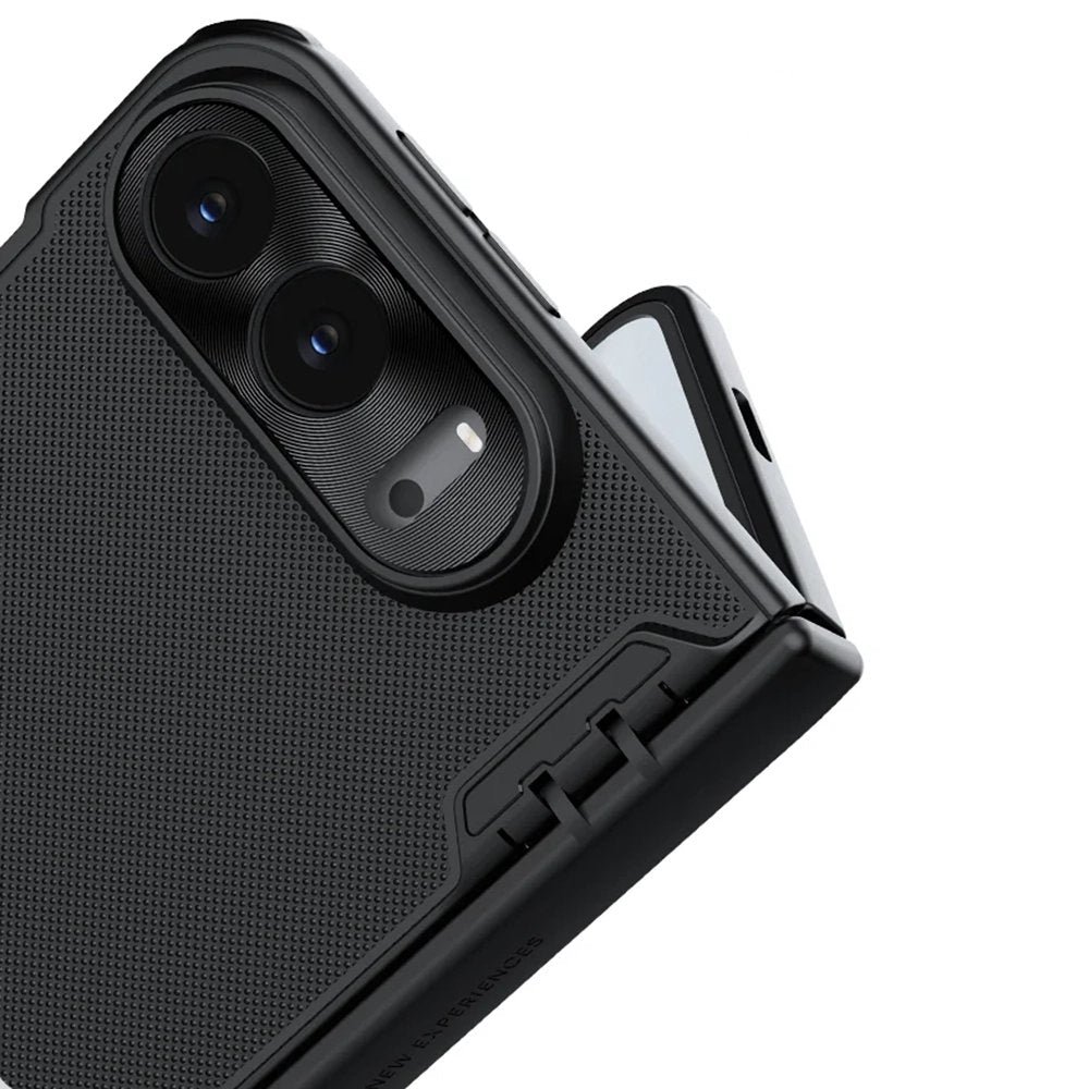 Husa de protectie Nillkin Super Frosted Shield Fold Magnetic compatibil cu iPhone Duo, Negru