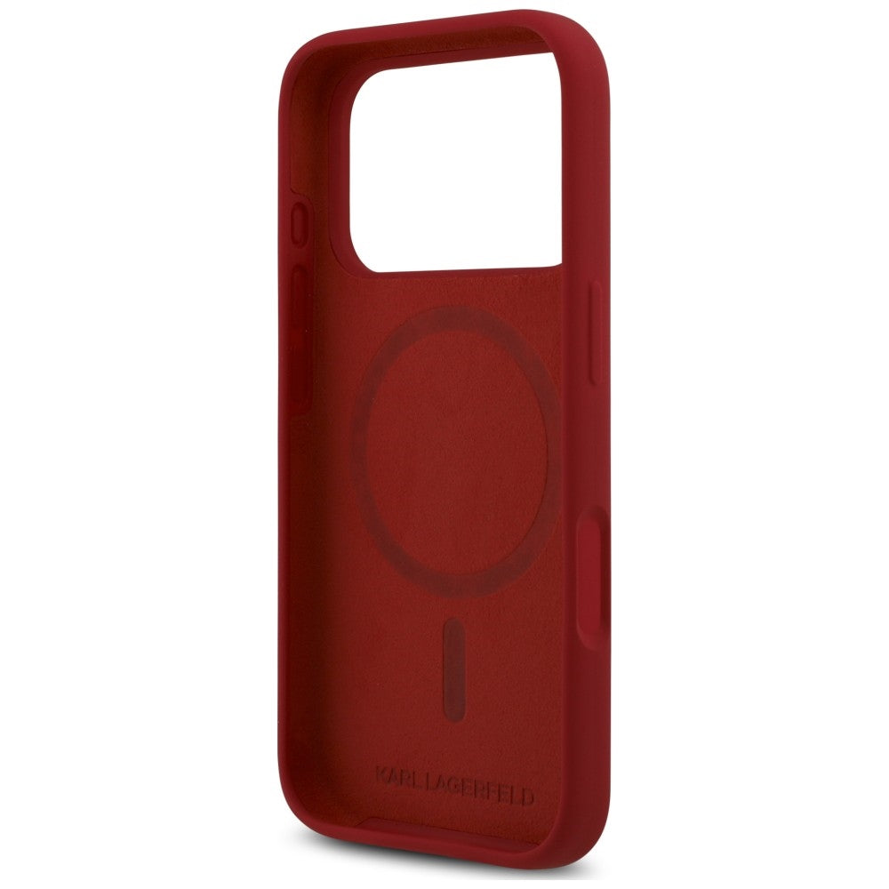 Husa de protectie Karl Lagerfeld compatibil cu iPhone 17 Pro / iPhone 18 Pro, Roșu