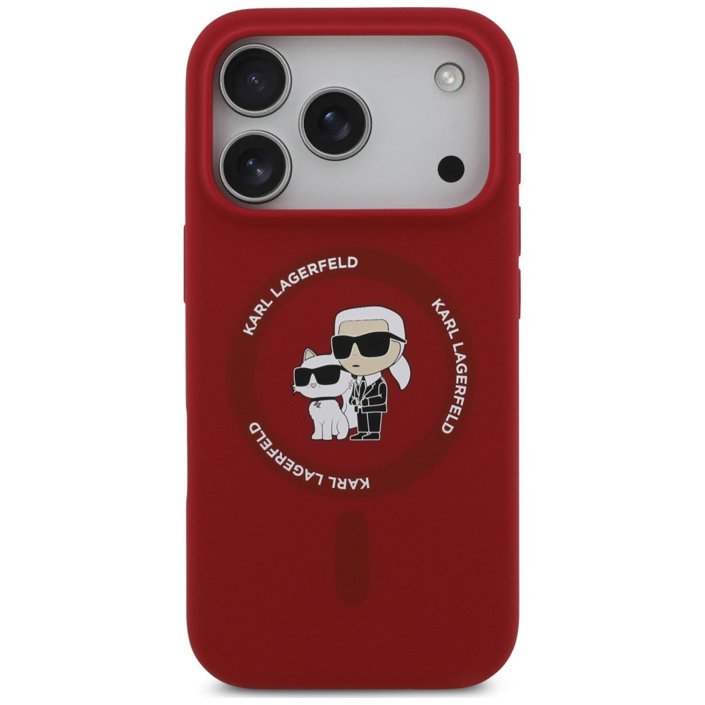 Husa de protectie Karl Lagerfeld compatibil cu iPhone 17 Pro / iPhone 18 Pro, Roșu