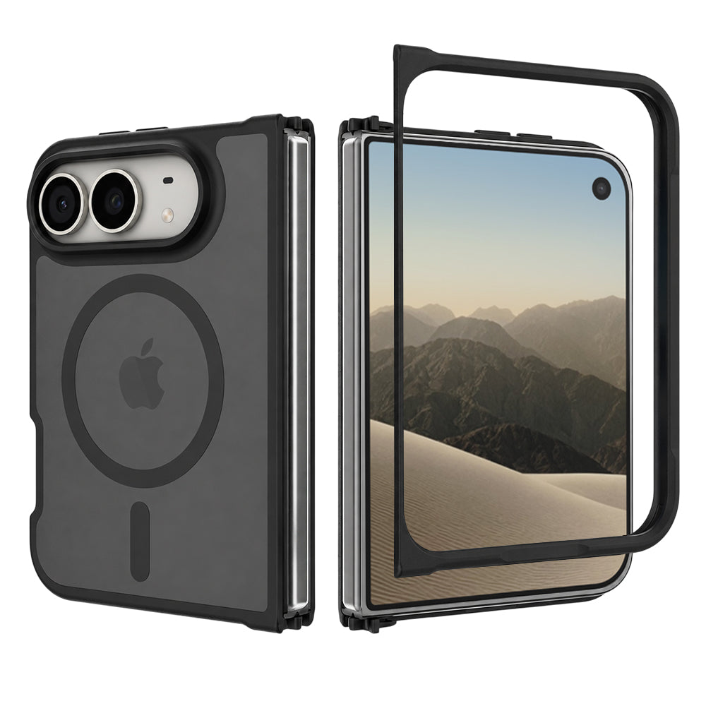 Husa de protectie Techsuit PureFrost MagSafe compatibil cu iPhone Duo, Negru