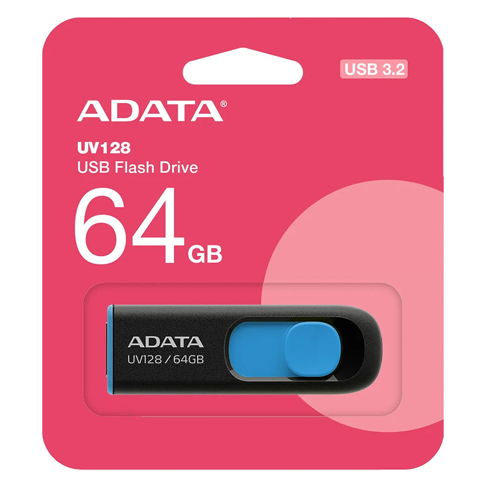 Stick de Memorie Adata AUV128-64G-RBE, 64GB, USB 3.2, Negru