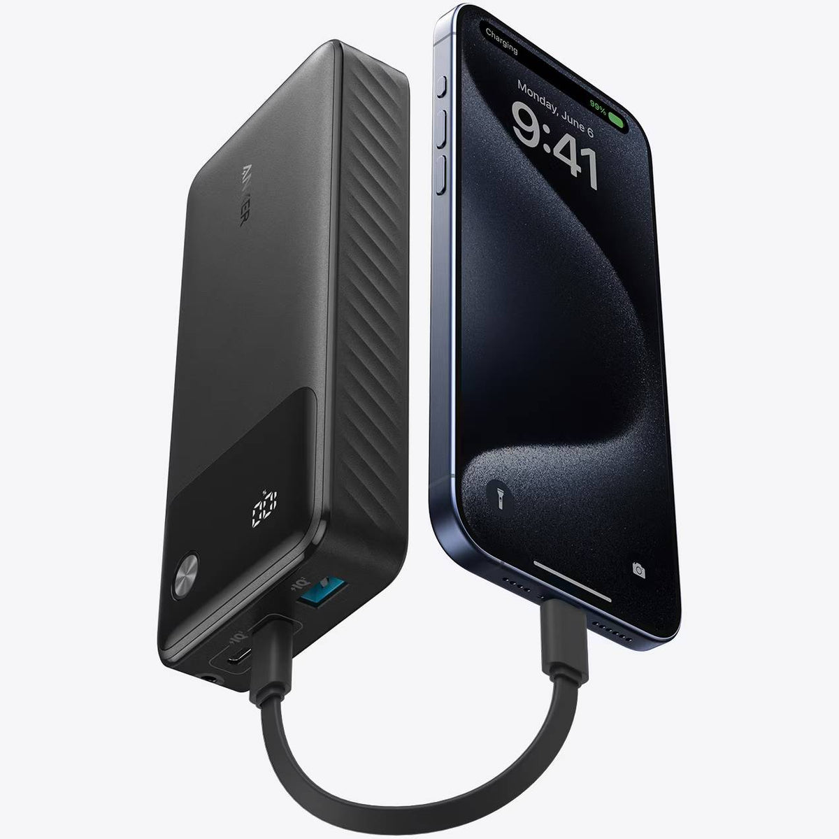 Baterie externa Anker PowerCore (A1384G11), 20000mAh, 2x USB-C / USB, 30W, Negru