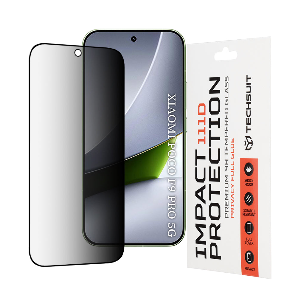 Folie de protectie Techsuit 111D Privacy Full Glue compatibil cu Xiaomi Poco F9 Pro, Negru
