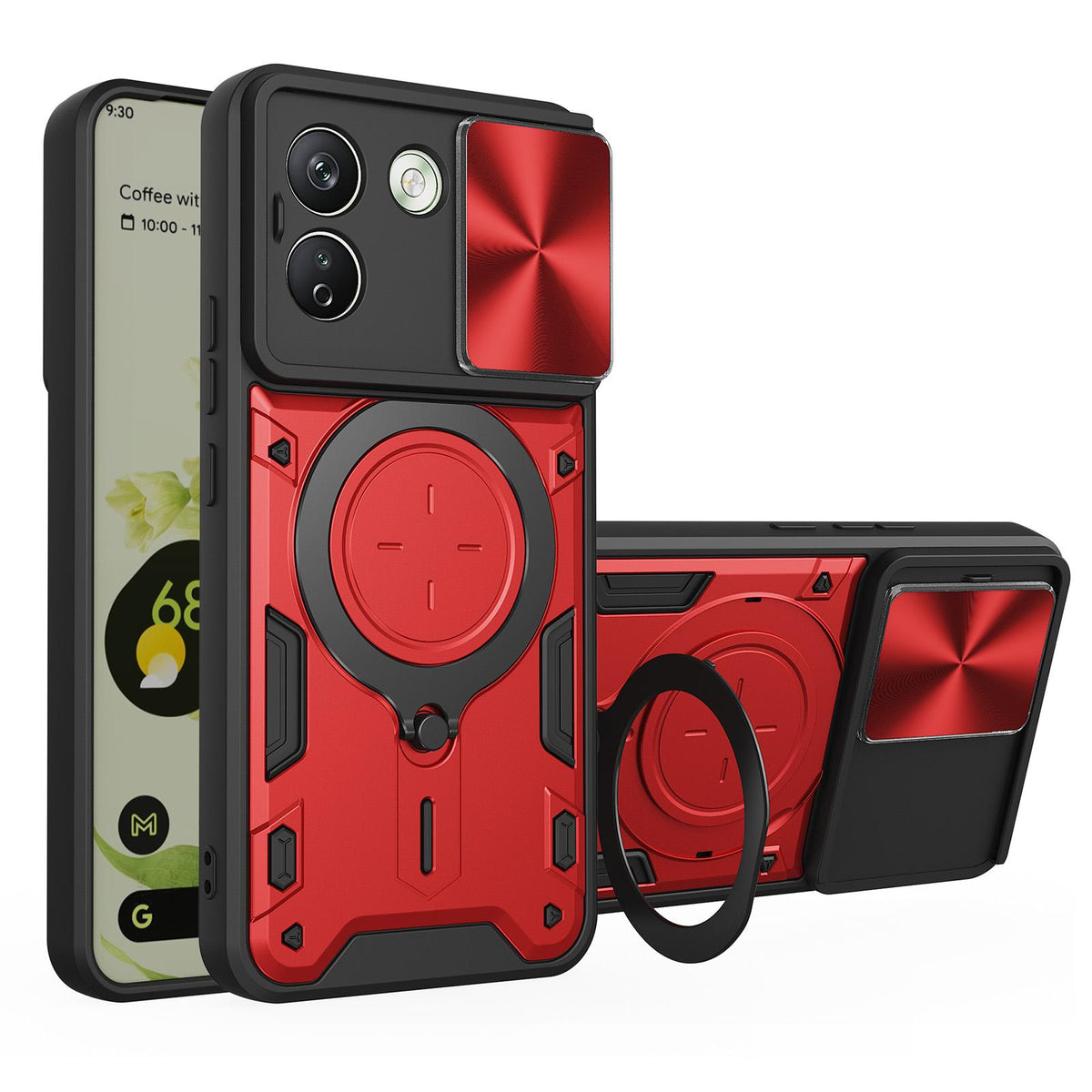 Husa de protectie Techsuit CamGuard Pro compatibil cu Xiaomi Redmi Note 17 Pro Max, Roșu