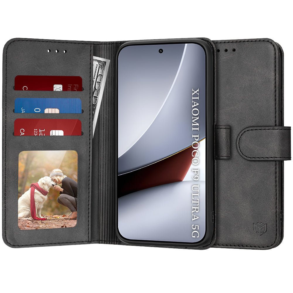 Husa de protectie Techsuit Diary Book compatibil cu Xiaomi Poco F9 Ultra, Negru