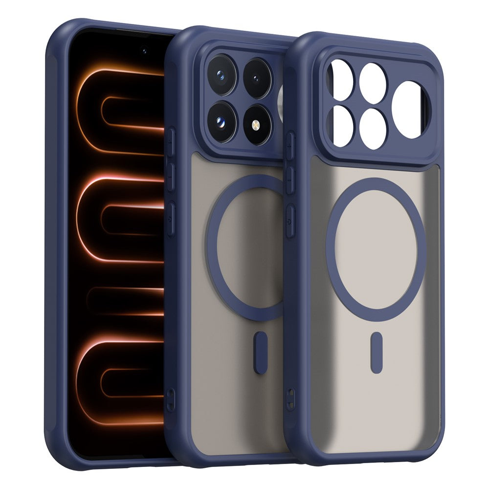 Husa de protectie Techsuit HaloFrost II cu inel magnetic compatibil cu Xiaomi Poco F9 Pro, Albastru