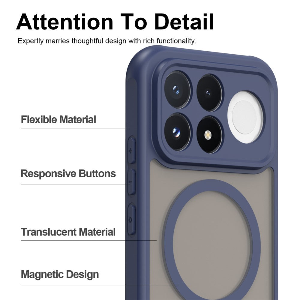 Husa de protectie Techsuit HaloFrost II cu inel magnetic compatibil cu Xiaomi Poco F9 Pro, Albastru