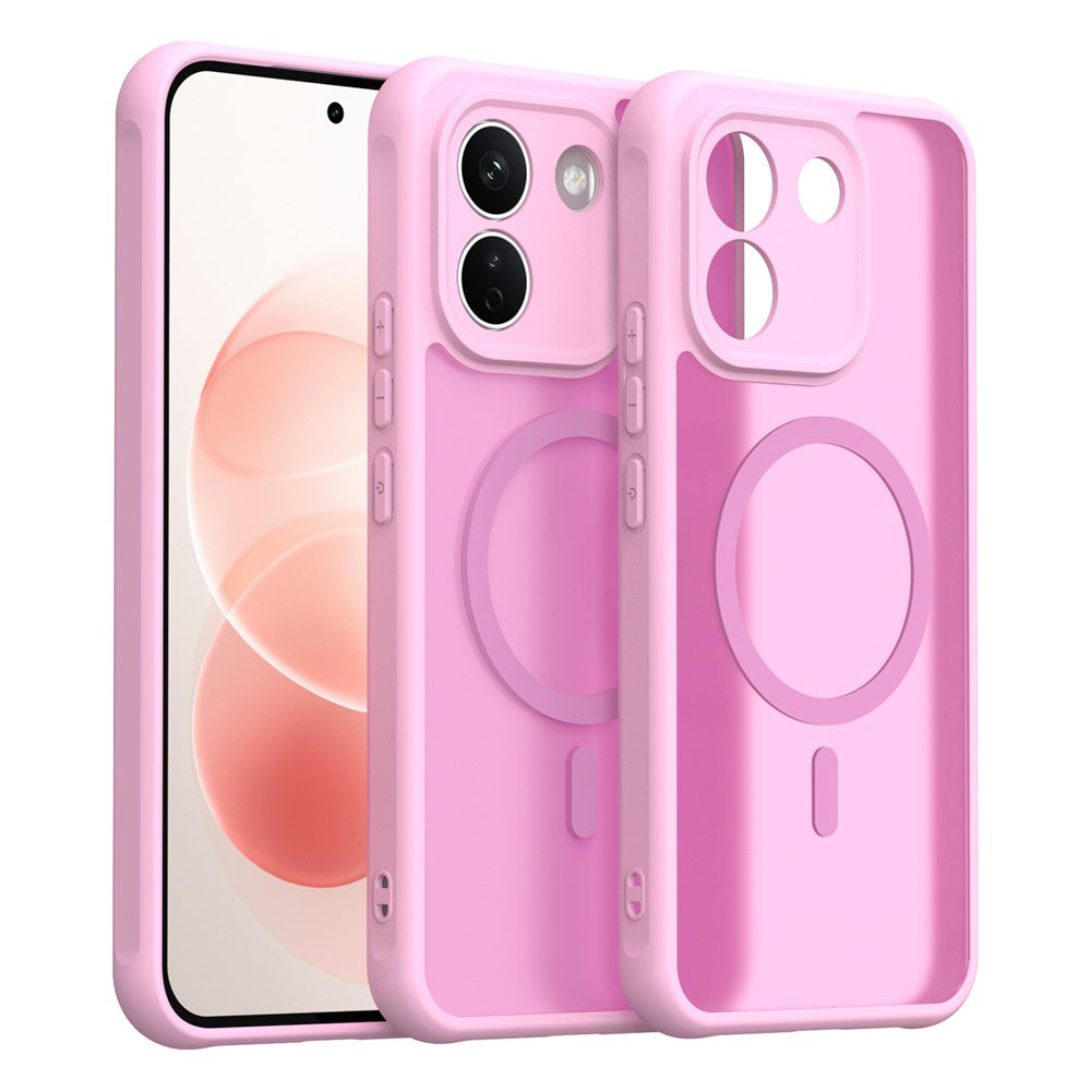 Husa de protectie Techsuit HaloFrost II cu inel magnetic compatibil cu Xiaomi Redmi Note 17 Pro Max, Roz
