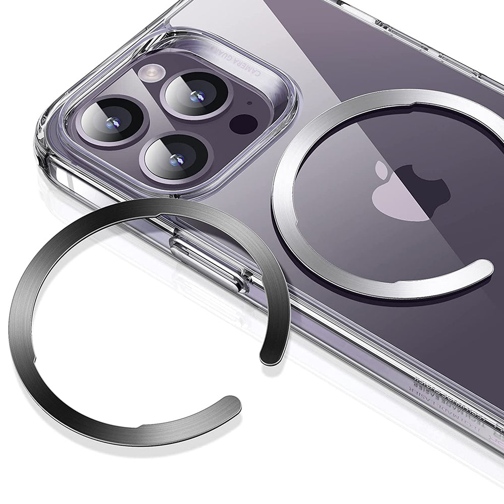 Suport ESR Adapter HaloLock (set de 2), Compatible with MagSafe, Universal Phone Ring for Samsung, iPhone, Negru /Silver