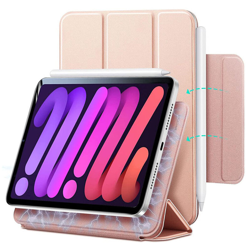 Husa de protectie tableta ESR Rebound Magnetic compatibil cu iPad Pro 11 2018 / Air 4 / 5 / 11 (2020/2022/2024), Roz Auriu