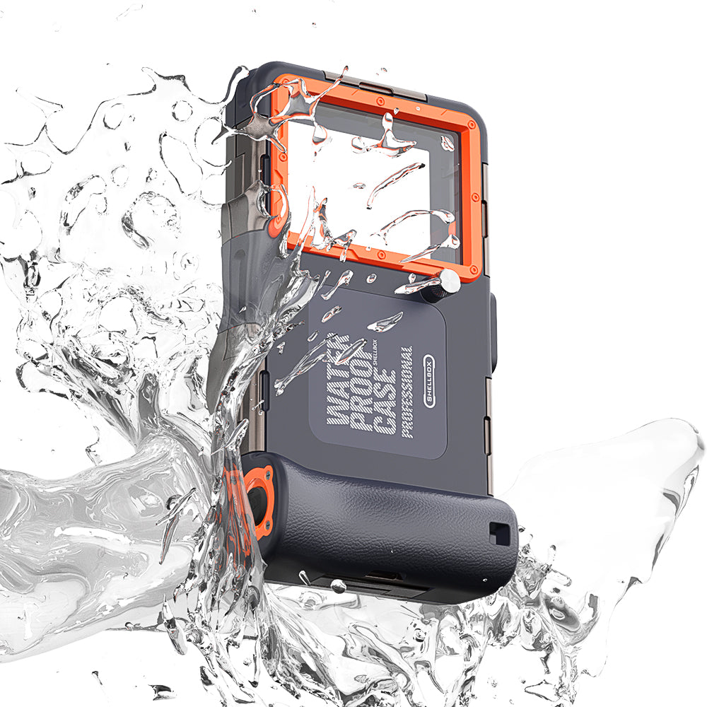 ShellBox Diving Waterproof Professional Case, for Phones with max. 6.8", IPX8, 15m Deep + 1h Underwater Time, Negru