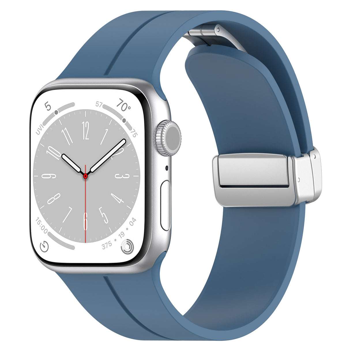 Curea smartwatch Techsuit Watchband (W011) compatibil cu Apple Watch 1/2/3/4/5/6/7/8/9/10/11/SE/SE 2/SE 3/Ultra/2/3 (42/44/45/46/49mm), Albastru