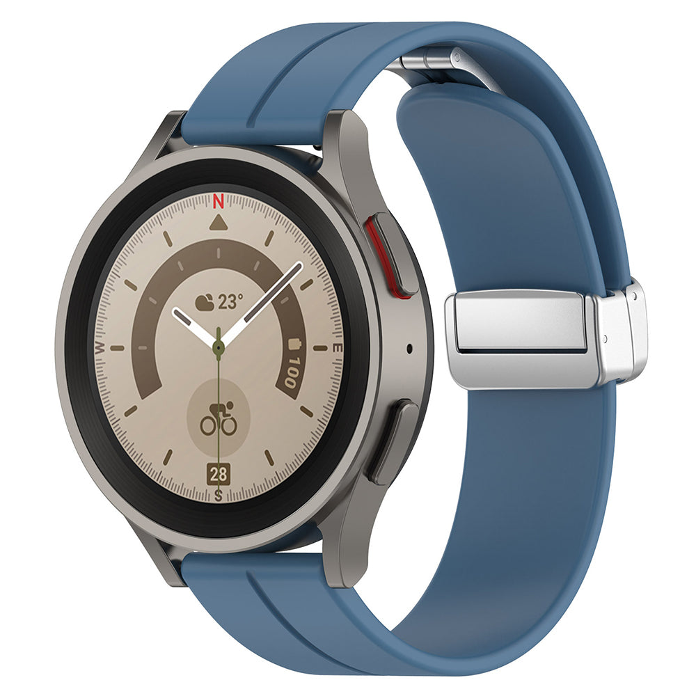 Curea smartwatch Techsuit Watchband 20mm (W011) compatibil cu Samsung Galaxy Watch 4/5/Active 2, Huawei Watch GT 3 (42mm)/GT 3 Pro (43mm), Albastru