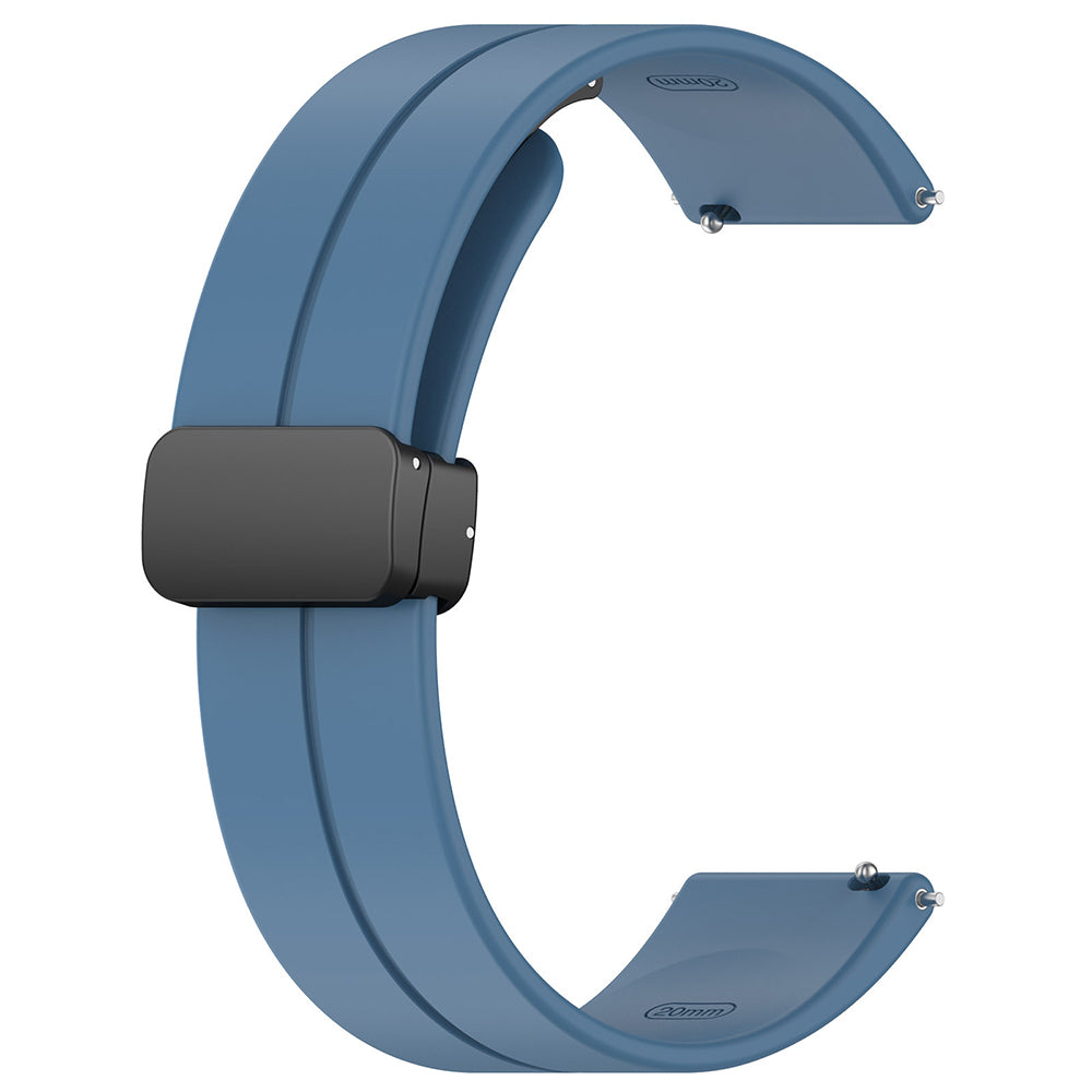 Curea smartwatch Techsuit Watchband 20mm (W011) compatibil cu Samsung Galaxy Watch 4/5/Active 2, Huawei Watch GT 3 (42mm)/GT 3 Pro (43mm), Albastru