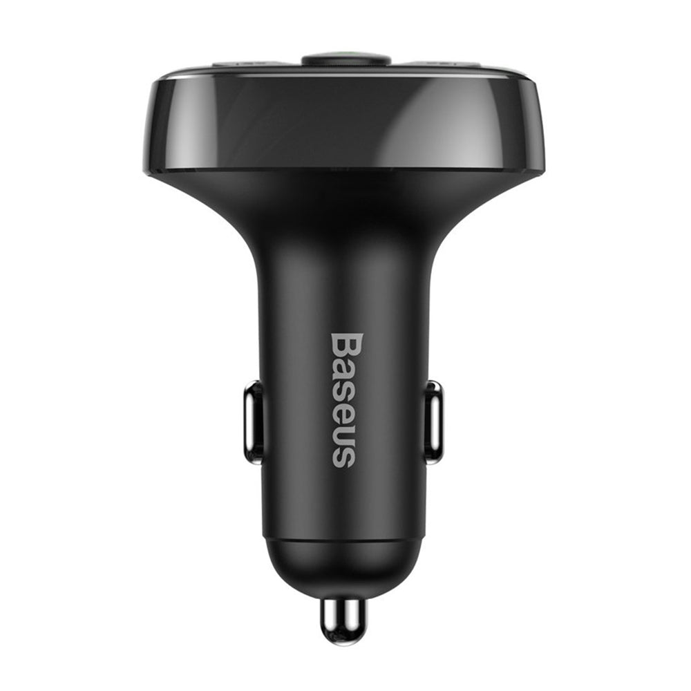 Gadget Baseus FM Modulator and Car Charger S-09A (CCMT000001), T Typed, 2xUSB-A with LED Display, Negru