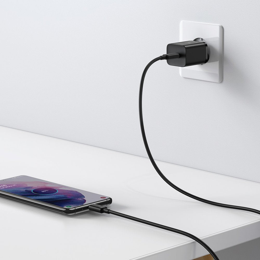 Incarcator Baseus Super Si (TZCCSUP-L01), Type-C Cable Included, USB-C, PD25W, 3A, 1m, Negru
