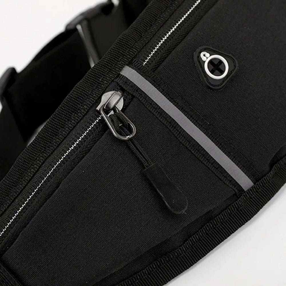 Techsuit Waist Bag (CWB3), with Belt for Recreational Activity, Fitness, Gri