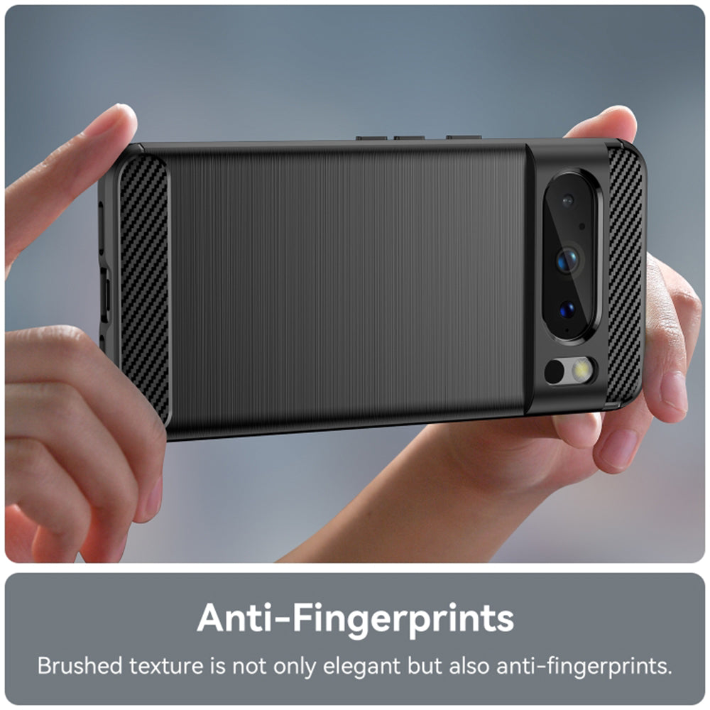 Husa de protectie Techsuit Carbon Silicone compatibil cu Google Pixel 8 Pro, Negru