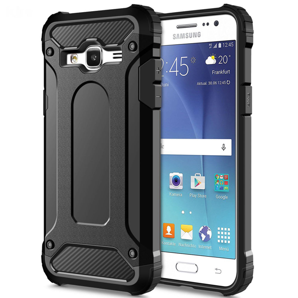 Husa de protectie Techsuit Hybrid Armor compatibil cu Samsung Galaxy J5 2015 J500, Negru