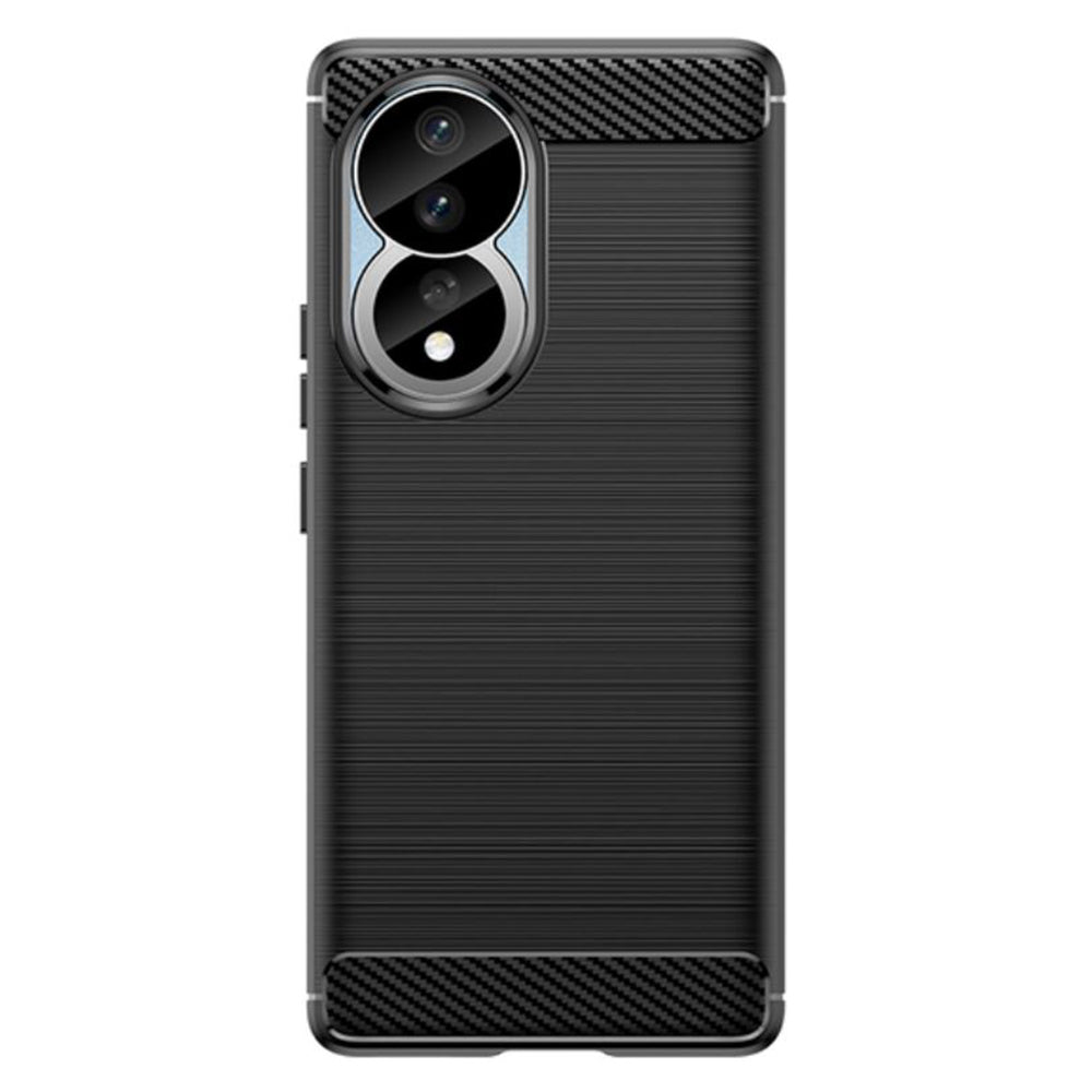 Husa de protectie Techsuit Carbon Silicone compatibil cu Honor 90 / Honor 80, Negru