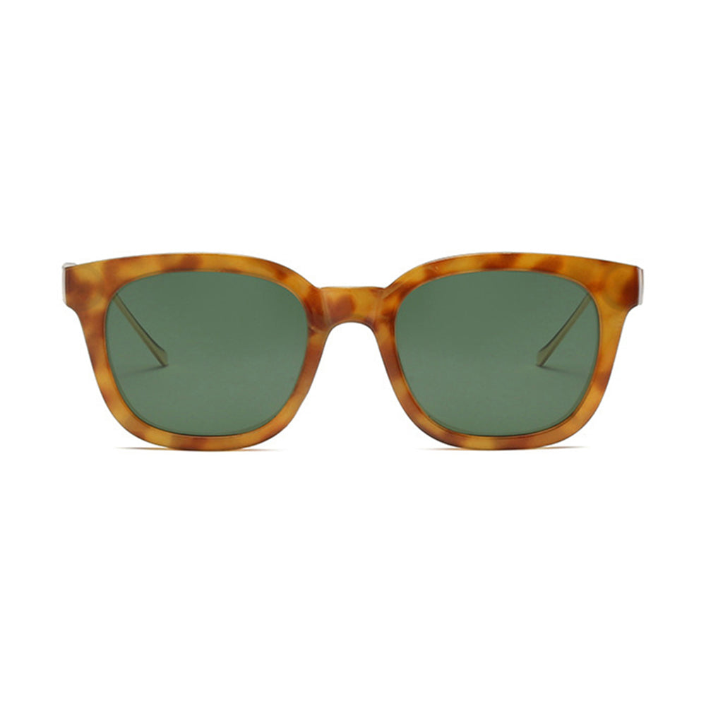 Techsuit Sunglasses Polarised (2050), for Women with UV Protection, Metal and PC, Verde Leopard